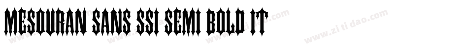 Mesouran Sans SSi Semi Bold Italic字体转换